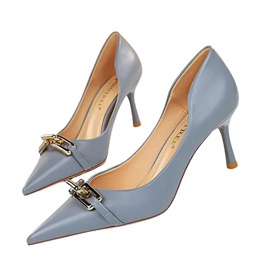 Funki Findz | Shoes | Women's Pointed Toe Metal Buckle Pumps
