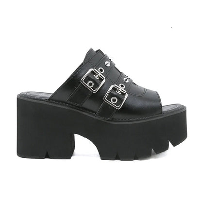 Funki Findz | Shoes | Women's Gothic Punk High Wedge Heels