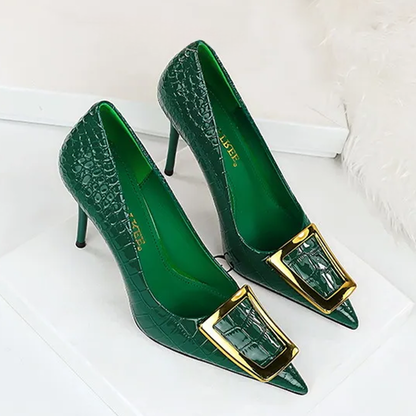 Funki Findz | Shoes | Women's Metal Buckle Pointed Toe Pumps