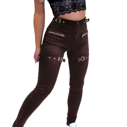 Funki Findz | Pants | Women's Gothic Punk Buckle Strap Pants
