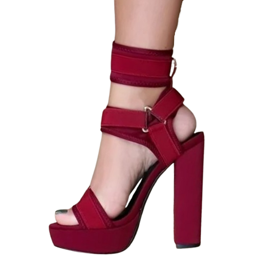 Funki Findz | Shoes | Women's Chunky Heel Strappy Sandals