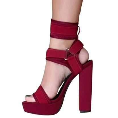 Funki Findz | Shoes | Women's Chunky Heel Strappy Sandals