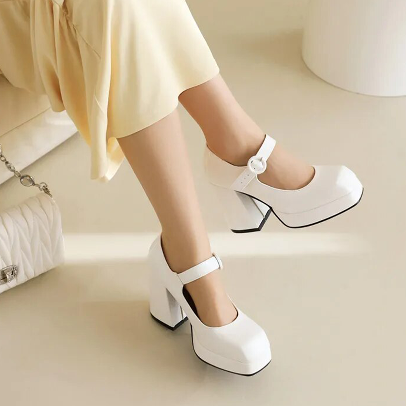 Funki Findz | Shoes | Women's Glossy High Mary Jane Platforms