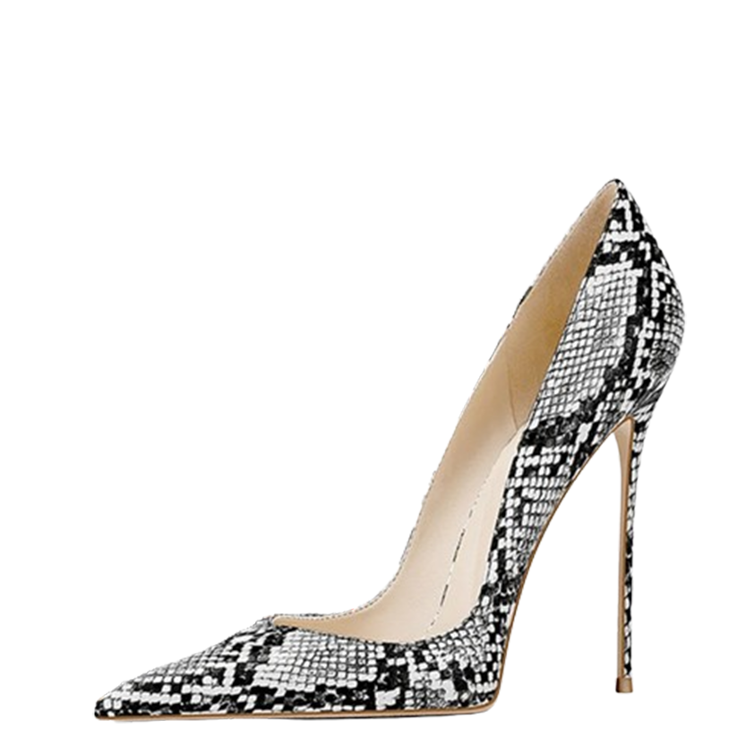 Funki Findz | Shoes | Women's Snake Skin Pattern High Stilettos