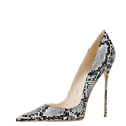 Funki Findz | Shoes | Women's Snake Skin Pattern High Stilettos