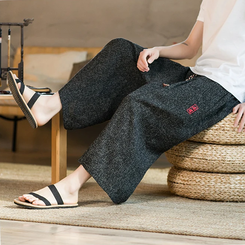 Funki Findz | Pants | Men's Long Japanese Kimono Wide Shorts