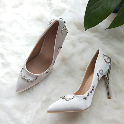 Funki Findz | Shoes | Women's Elegant Silk Formal Prom Stilettos