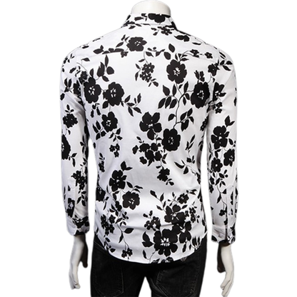 Funki Findz | Shirts | Men's Floral Print Long Sleeved Dress Shirt
