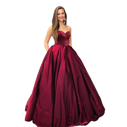 Funki Findz | Dresses | Women's Elegant Long Full Satin Gown