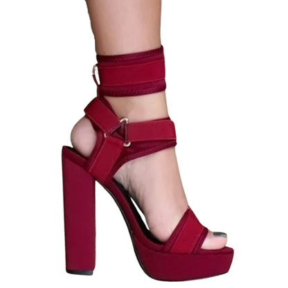 Funki Findz | Shoes | Women's Chunky Heel Strappy Sandals