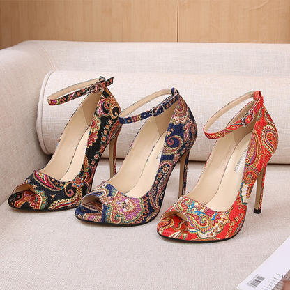 Funki Findz | Shoes | Women's High Heel Paisley Pumps