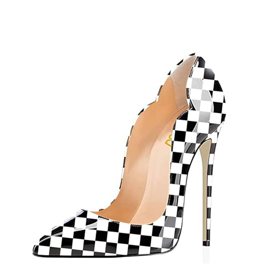 Funki Findz | Shoes | Women's Colored Checkered Patent High Heels