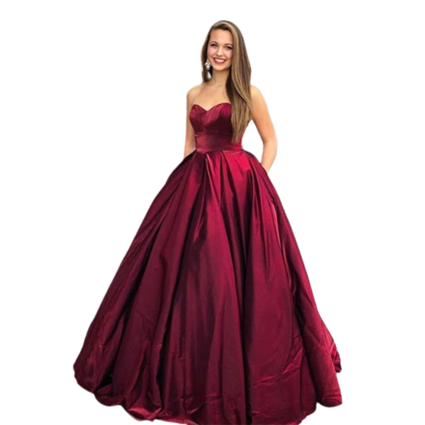 Funki Findz | Dresses | Women's Elegant Long Full Satin Gown