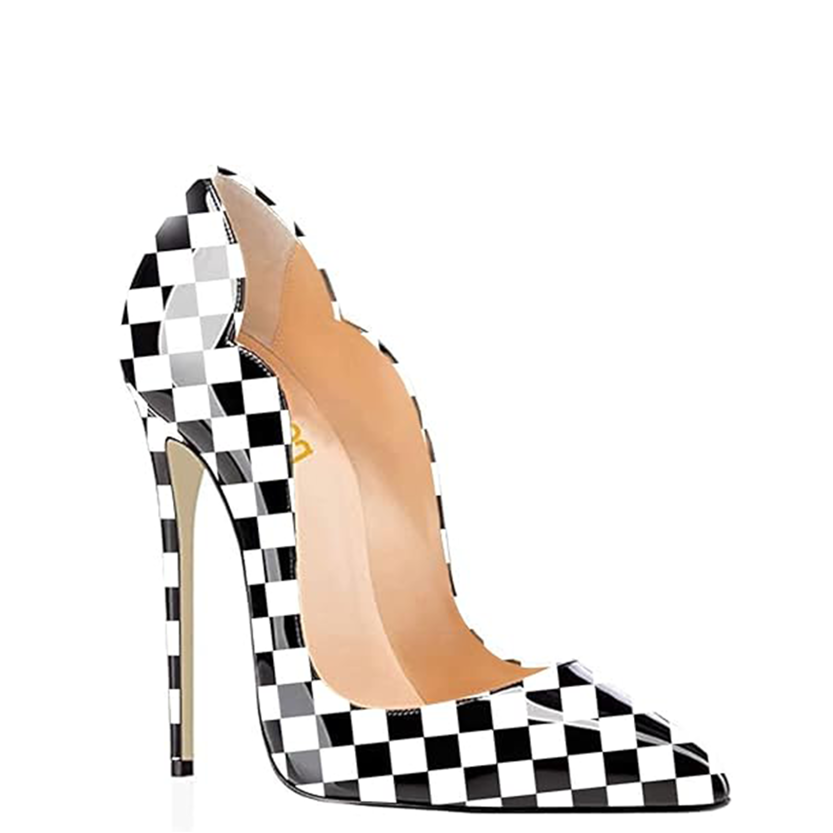 Funki Findz | Shoes | Women's Colored Checkered Patent High Heels