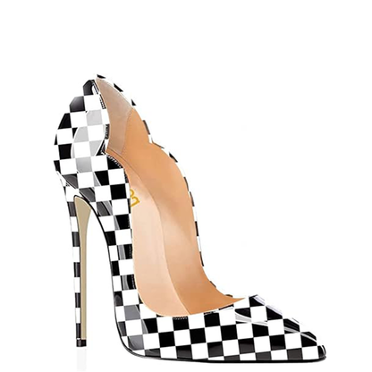 Funki Findz | Shoes | Women's Colored Checkered Patent High Heels