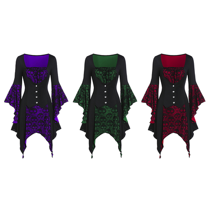 Funki Findz | Shirts | Women's Steampunk Skull Design Tunic Top
