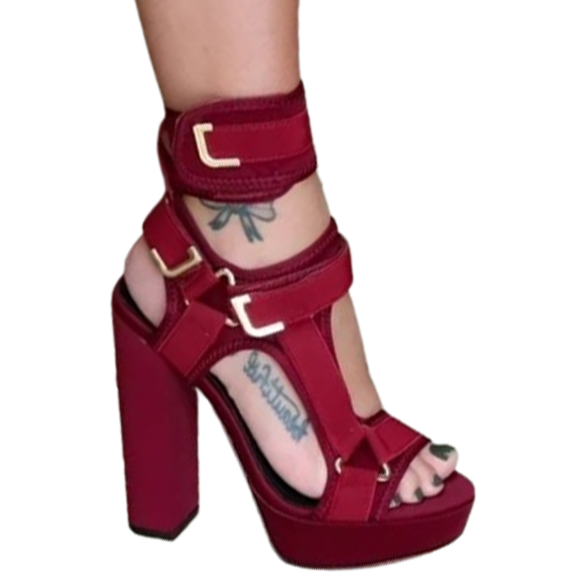 Funki Findz | Shoes | Women's Chunky Heel Strappy Sandals