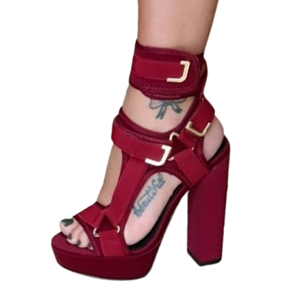 Funki Findz | Shoes | Women's Chunky Heel Strappy Sandals