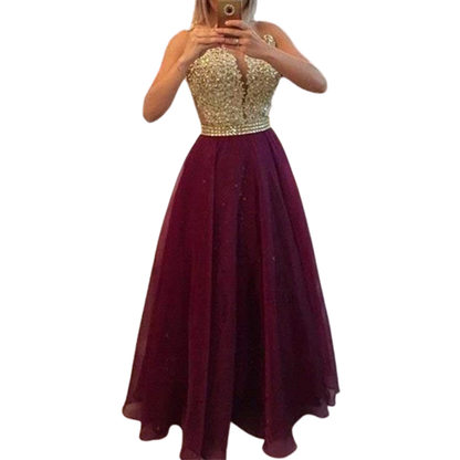 Funki Findz | Dresses | Women's Chiffon Lace Beaded Dress