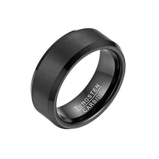 Funki Findz | Rings | Unisex Black Tungsten Wedding Band