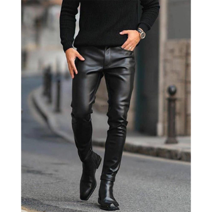 Funki Findz | Pants | Men's Faux Leather Fashion Biker Pants