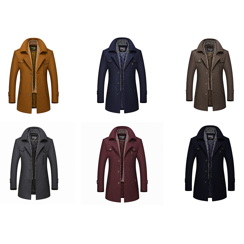 Funki Findz | Jackets | Men's Winter Woolen Long Trench Coat