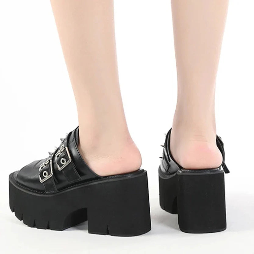 Funki Findz | Shoes | Women's Gothic Punk High Wedge Heels