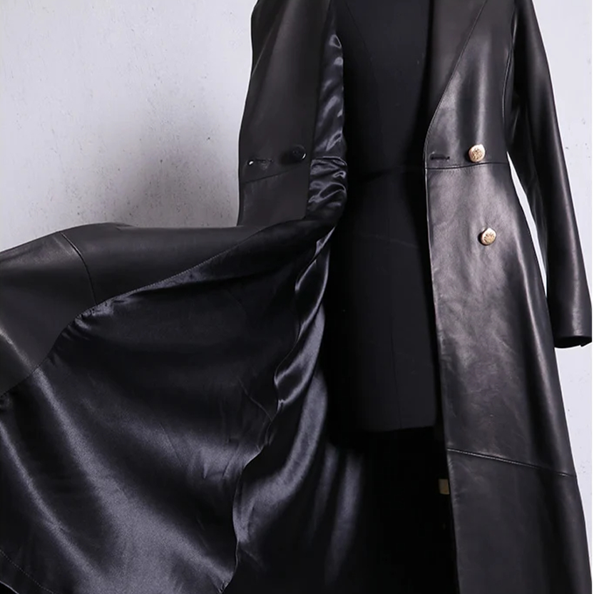 Funki Findz | Jackets | Women's Long Faux Leather Swing Coat