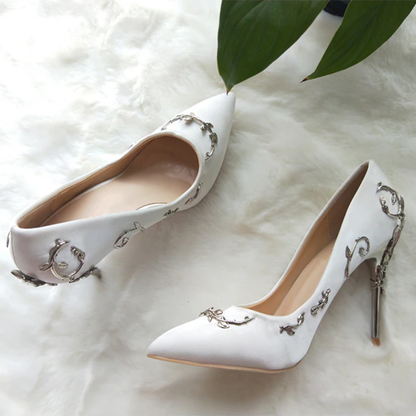 Funki Findz | Shoes | Women's Elegant Silk Formal Prom Stilettos