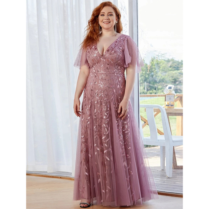 Funki Findz | Dresses | Women's Long Sequin Lace Formal Dress