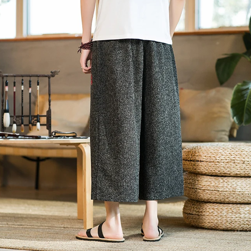 Funki Findz | Pants | Men's Long Japanese Kimono Wide Shorts