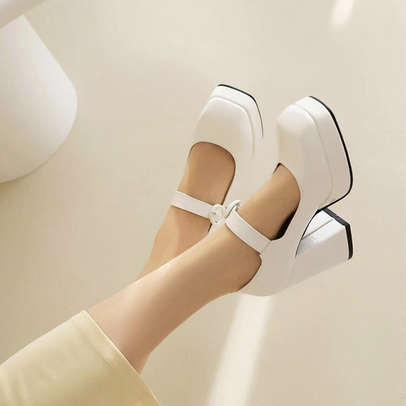 Funki Findz | Shoes | Women's Glossy High Mary Jane Platforms