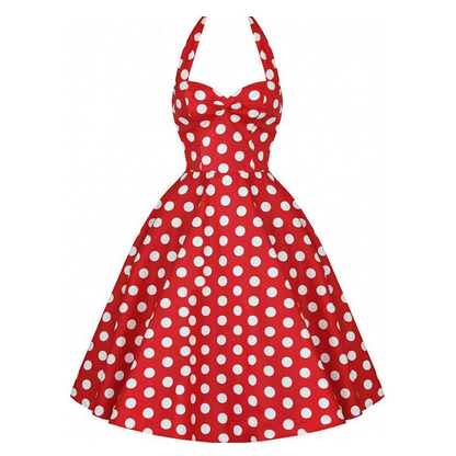 Funki Findz | Dresses | Women's Polka Dot Swing Halter Dress