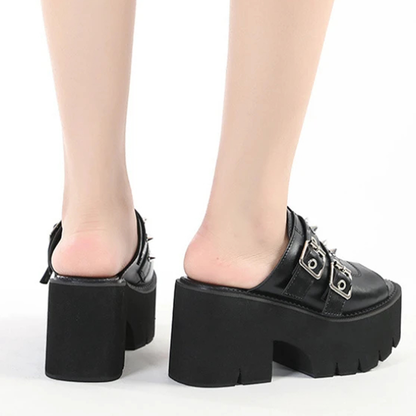 Funki Findz | Shoes | Women's Gothic Punk High Wedge Heels