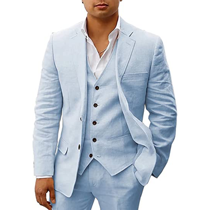 Funki Findz | Suits | Men's 3 Pcs Linen Summer Wedding Suits