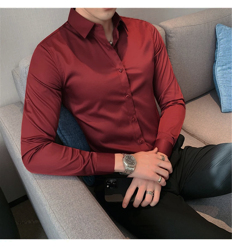 Funki Findz | Shirts | Men's Slim Fit British Style Dress Shirt 7XL