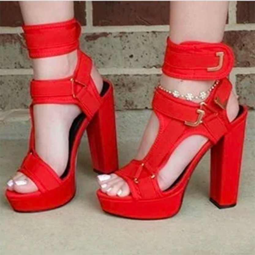 Funki Findz | Shoes | Women's Chunky Heel Strappy Sandals