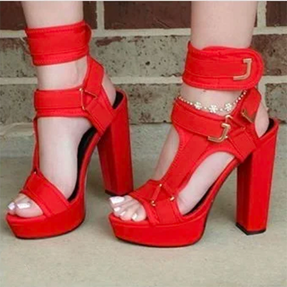 Funki Findz | Shoes | Women's Chunky Heel Strappy Sandals