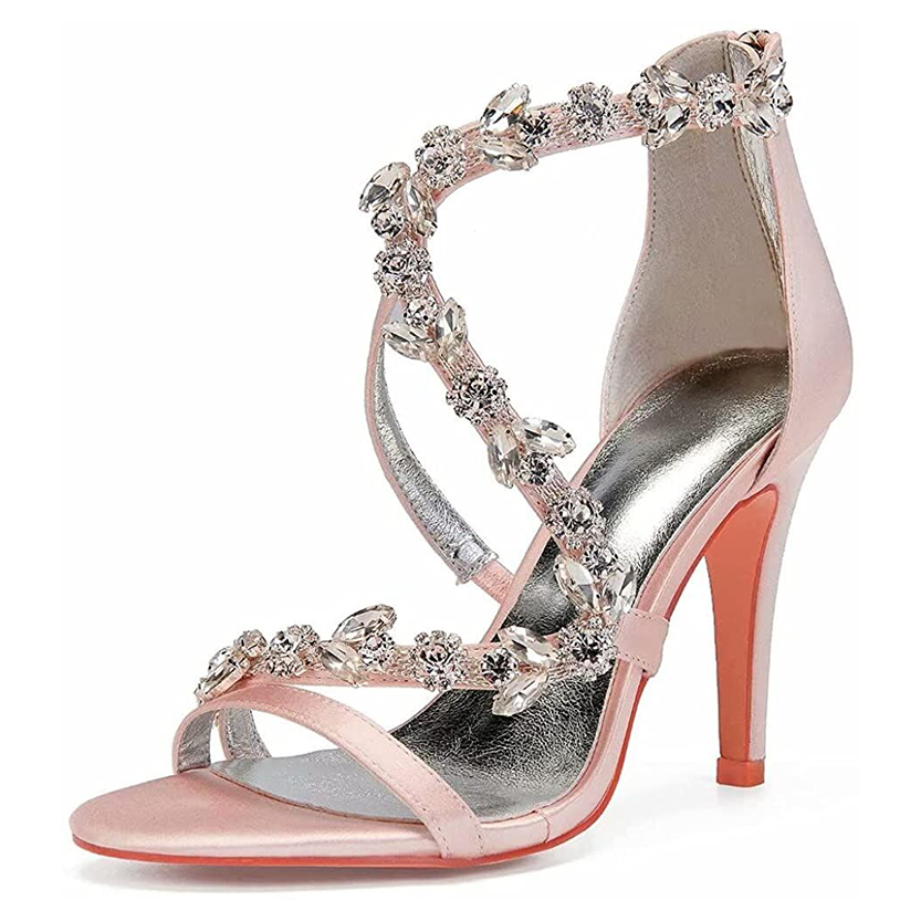 Funki Findz | Shoes | Women's Satin Crystal Bridal Prom Stilettos