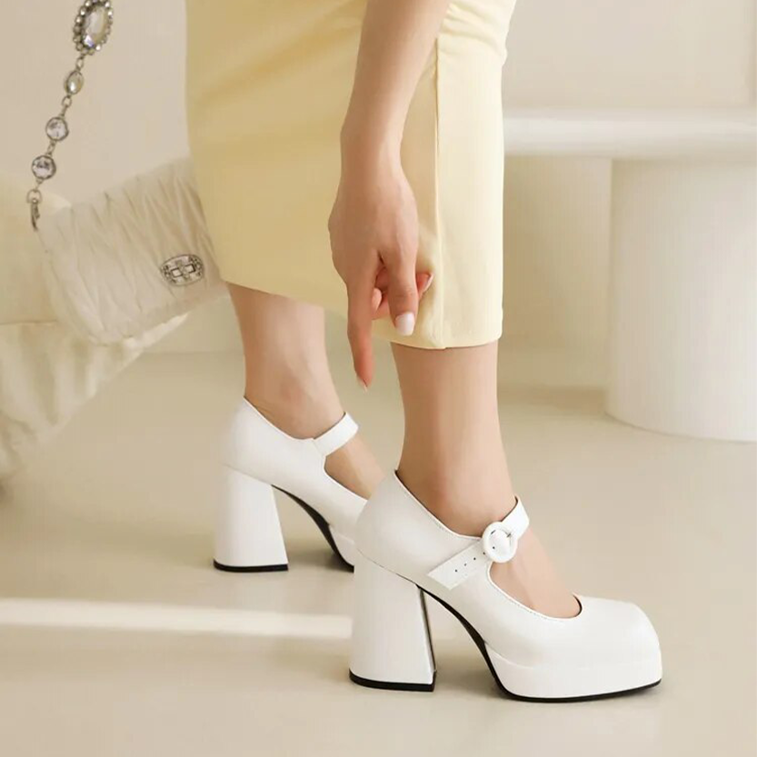 Funki Findz | Shoes | Women's Glossy High Mary Jane Platforms