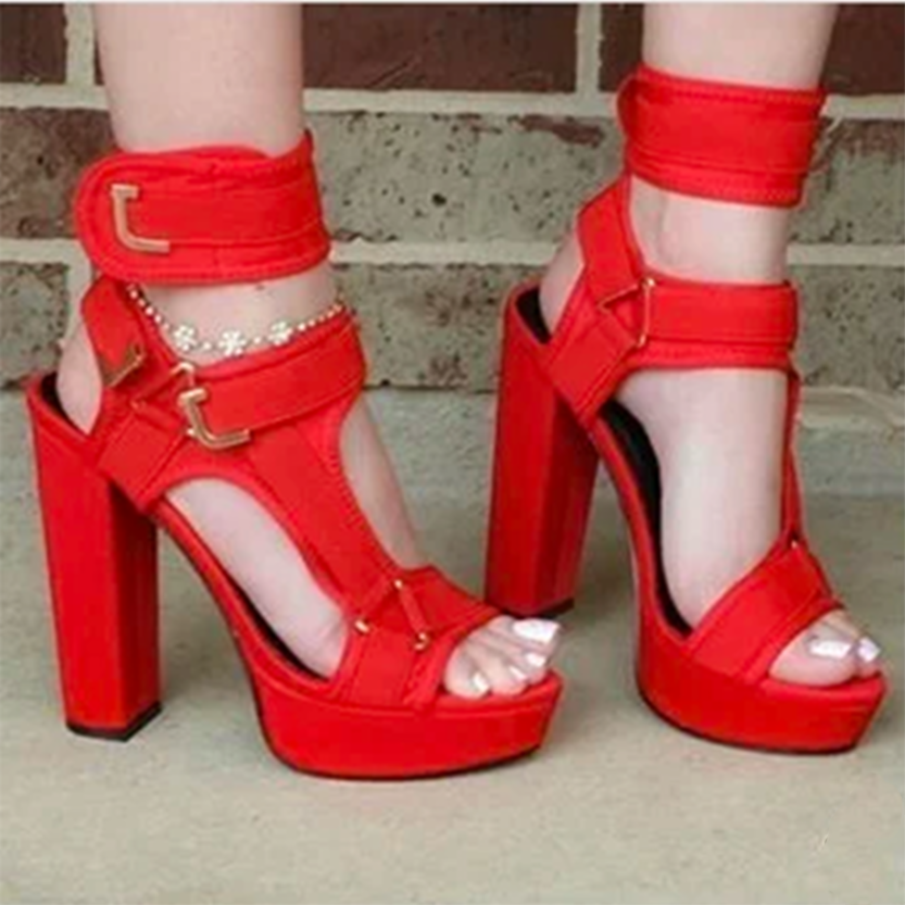 Funki Findz | Shoes | Women's Chunky Heel Strappy Sandals