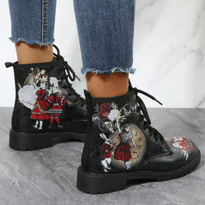 Funki Findz | Boots | Women's British Style Lace up Ankle Boots