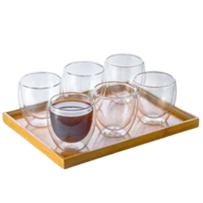 Funki Findz | Cups | Glass Double Wall Expresso Coffee Cup Set
