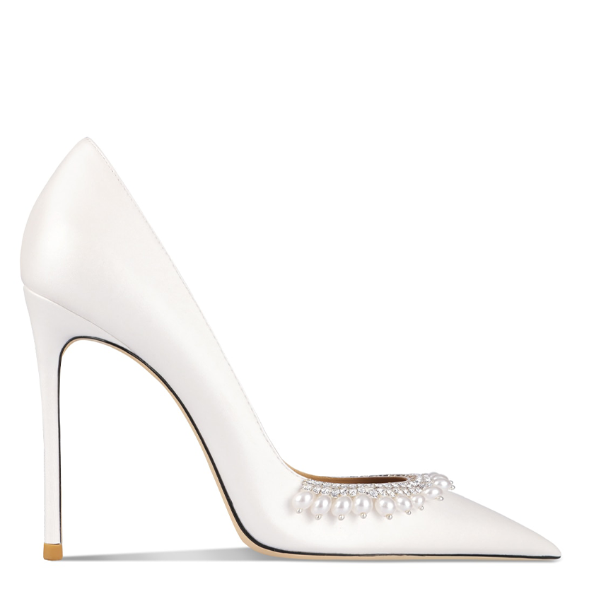 Funki Findz | Shoes | Women's Pearl Leather Wedding Stilettos