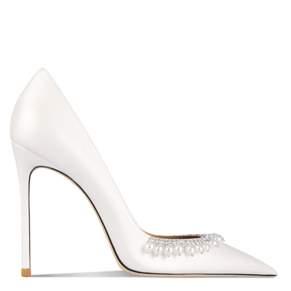 Funki Findz | Shoes | Women's Pearl Leather Wedding Stilettos