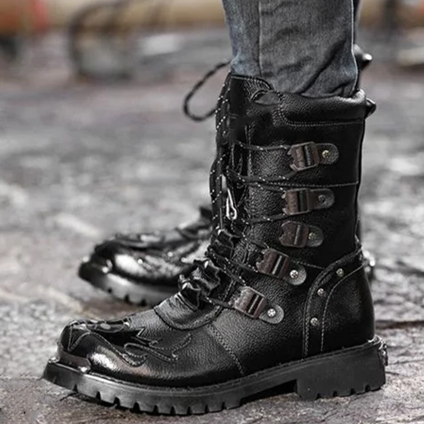 Funki Findz | Boots | Men's Genuine Leather Motorcycle Boots