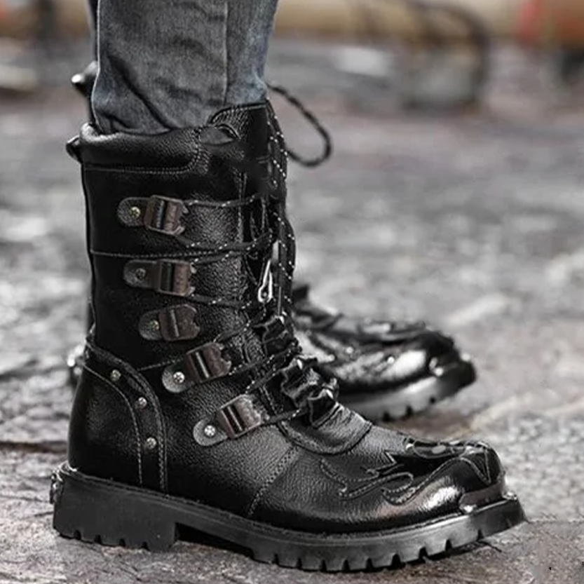 Funki Findz | Boots | Men's Genuine Leather Motorcycle Boots