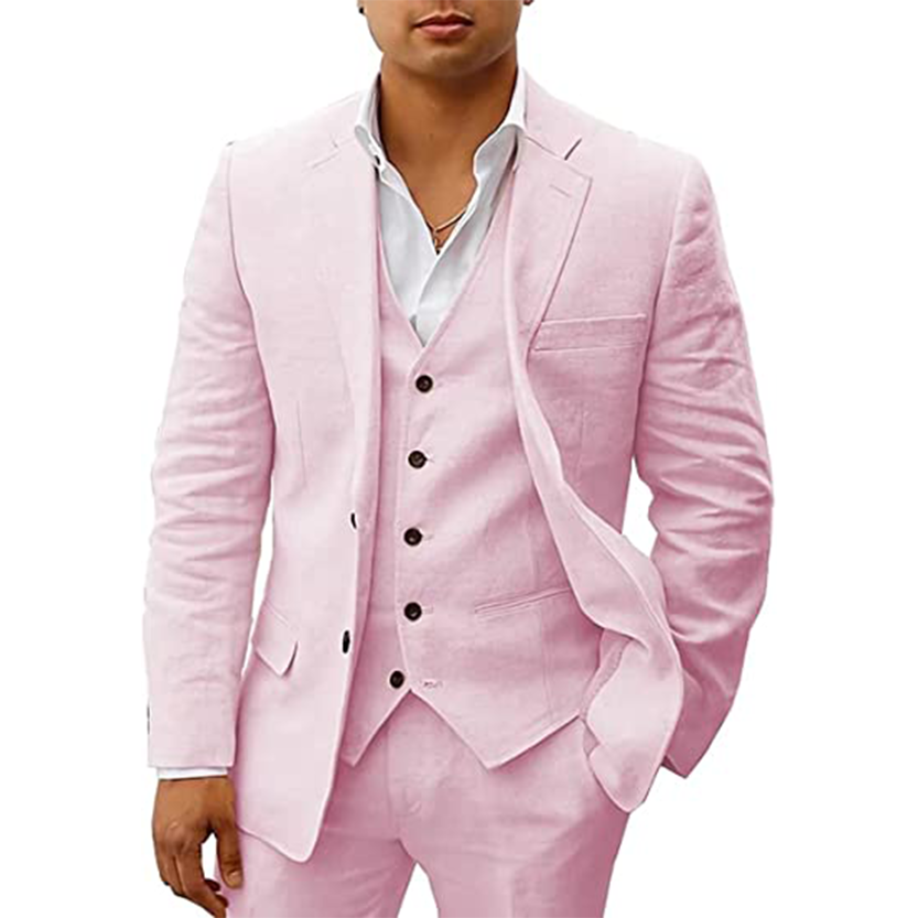 Funki Findz | Suits | Men's 3 Pcs Linen Summer Wedding Suits