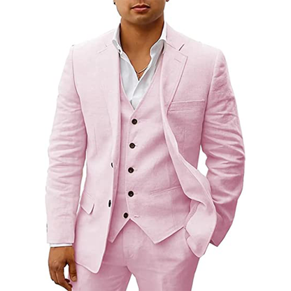 Funki Findz | Suits | Men's 3 Pcs Linen Summer Wedding Suits
