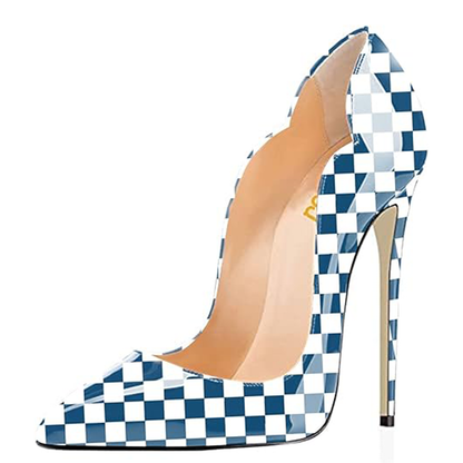 Funki Findz | Shoes | Women's Colored Checkered Patent High Heels